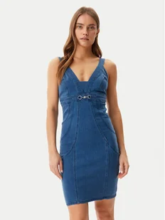 Guess Sukienka jeansowa W5GK75 D5LK0 Niebieski Regular Fit - Sukienki - miniaturka - grafika 1
