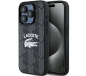 Etui i futerały do telefonów - Lacoste hardcase Monogram Vintage Logo MagSafe do iPhone 15 Pro Max Czarny - miniaturka - grafika 1