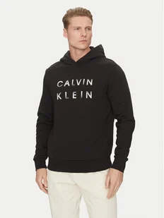 Calvin Klein Bluza Enlarged Logo K10K114261 Czarny Regular Fit - Bluzy męskie - miniaturka - grafika 1