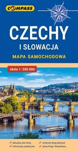 Wydawnictwo Compass Czechy i Słowacja. Mapa samochodowa, 1:500 000 praca zbiorowa - Atlasy i mapy - miniaturka - grafika 2