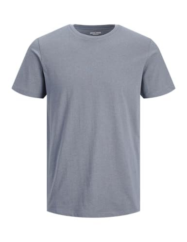 JACK & JONES Męski T-shirt jednokolorowy okrągły dekolt t-shirt