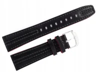 Akcesoria do zegarków - Pasek Casio EFV-120BL EFV-120 czarny skórzany 21 mm oryginał - miniaturka - grafika 1
