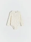 Body dla niemowląt - Reserved - Wzorzyste body - złamana biel - miniaturka - grafika 1