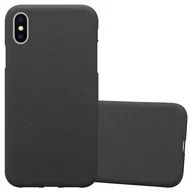 Etui i futerały do telefonów - Etui Pokrowiec Do Apple iPhone XS MAX Obudowa w FROST CZARNY TPU Silikon Case Cover Ochronny Plecki Cadorabo - miniaturka - grafika 1