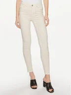 Spodnie damskie - Vero Moda Jeansy Flash 10307571 Écru Skinny Fit - miniaturka - grafika 1