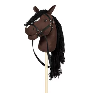 Brązowy Koń Na Kiju Z Otwartą Buzią - Hobby Horse - By Astrup - Maskotki i pluszaki - miniaturka - grafika 1