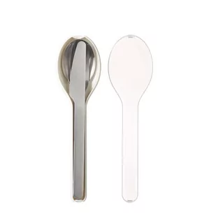 Rosti Mepal 105760030600 zestaw sztućców elipsa ze stali nierdzewnej/polipropylenu Biały 19,5 x 5,1 x 2,3 cm 3-częściowy 105760030600 - Zestawy sztućców - miniaturka - grafika 1