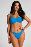 Stroje kąpielowe - Hunkemöller Majtki bikini z wysokim wycięciem Porto Niebieski - miniaturka - grafika 1