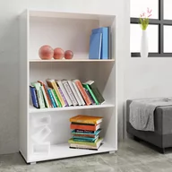Półki do salonu - Regał na książki Vela 3 Półki 115x60x30cm Biały - miniaturka - grafika 1