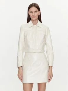 Morgan Kurtka z imitacji skóry 241-VBOWL Beżowy Slim Fit - Kurtki damskie - miniaturka - grafika 1