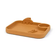Miseczki i talerzyki dla dzieci - Done By Deer Peekaboo Talerz z Przegródkami Mustard - miniaturka - grafika 1