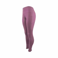 Legginsy - Damskie spodnie do jogi legginsy sportowe z wysokim stanem praktyczna kieszeń efekt modelujący rozmiar L/XL [ciemnoróżowy] - miniaturka - grafika 1