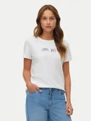 Koszulki i topy damskie - Vero Moda T-Shirt Ikami 10340181 Biały Regular Fit - miniaturka - grafika 1