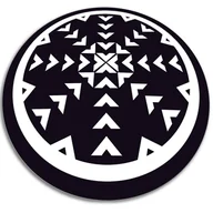 Dywany - Modny winylowy dywan okrągły geometryczne strzałki fi70 cm - miniaturka - grafika 1