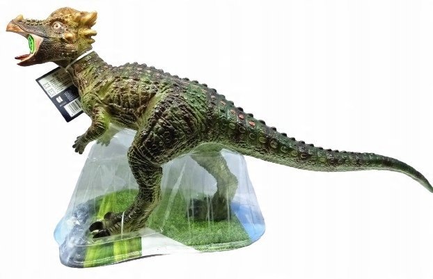 DUŻY 65 CM Dinozaur Pachycefalozaur Na Podstawce Z Efektami Dźwiękowymi