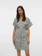 Sukienki - Vero Moda Sukienka w kolorze antracytowo-białym - miniaturka - grafika 1