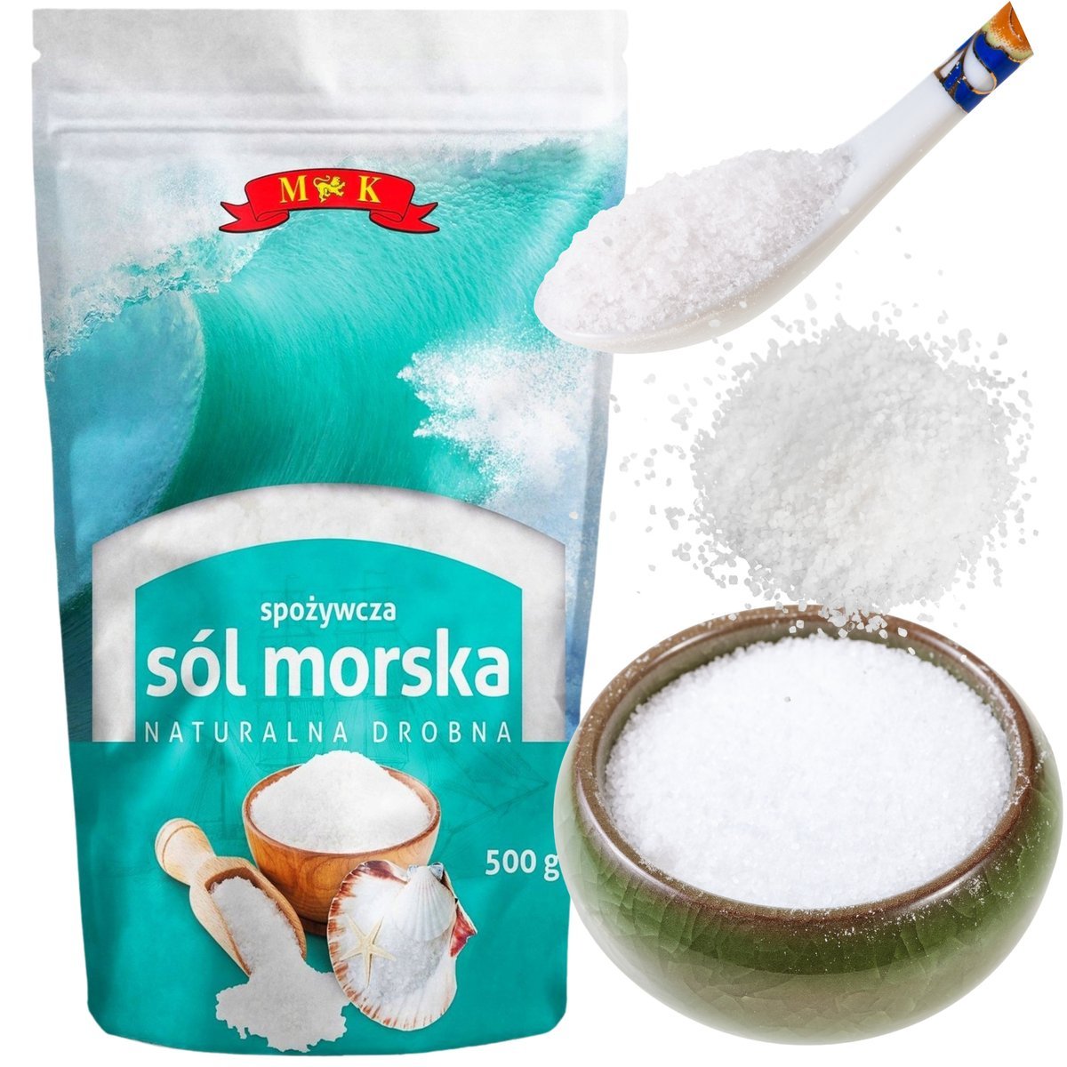 Sól Morska MK Pełnia Naturalnych Minerałów Naturalny Smak Morza 500g