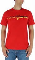 Koszulki męskie - PLEIN SPORT T-shirt męski bawełna czerwony GR82483 - Rozmiar: L - miniaturka - grafika 1