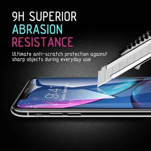 Crong 7D Nano Flexible Glass - Szkło hybrydowe 9H na cały ekran iPhone SE (2022/2020) / 8 / 7 (Black) - Szkła hartowane na telefon - miniaturka - grafika 5
