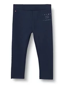 Tommy Hilfiger Dziewczęce Tommy FOIL legginsy z logo, granatowy, 86 - Legginsy - miniaturka - grafika 1