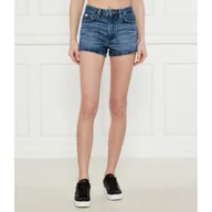 Spodenki damskie - Guess Jeans Jeansowe szorty Regular Fit z dodatkiem lnu - miniaturka - grafika 1