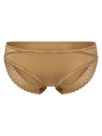 Majtki damskie - Calvin Klein Slipy Kobiety Sztuczne włókno beżowy|brązowy jednolity, S - miniaturka - grafika 1