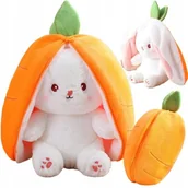 Maskotki i pluszaki - MIĘKKA MASKOTKA 2w1 KRÓLIK MARCHEWKA DUŻE USZY PLUSZAK POKROWIEC DUŻA 35 cm - miniaturka - grafika 1