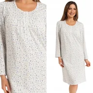 Bielizna nocna - Nocna bawełniana koszula damska Regina 015 niebieska M / 38 - miniaturka - grafika 1