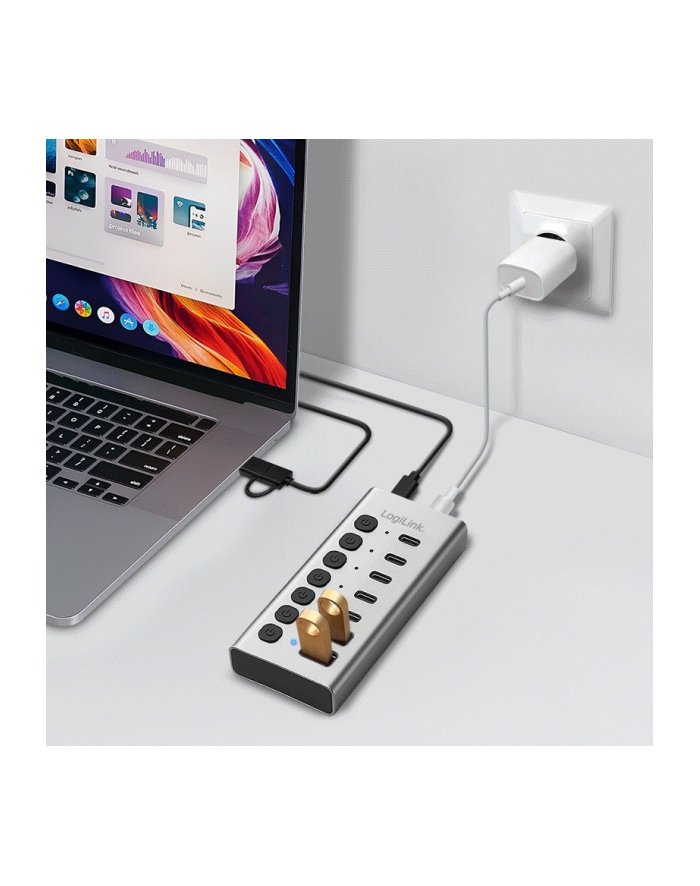logilink Hub 7xUSB-A/C z przełącznikiem on/off UA0447