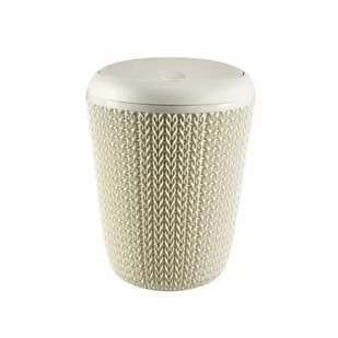 Curver Kosz na śmieci Knit, kremowy, 7 l (235057) - Kosze na śmieci - miniaturka - grafika 1