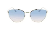 Okulary przeciwsłoneczne - CALVIN KLEIN Damskie okulary przeciwsłoneczne CK22113S, złoty/niebo, jeden rozmiar, Złoto/niebo, Rozmiar uniwersalny - miniaturka - grafika 1
