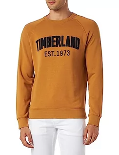 Bluzy męskie - Timberland Modrn Wash Brand Sweat Bluza męska, Wheat Boot, Large - grafika 1