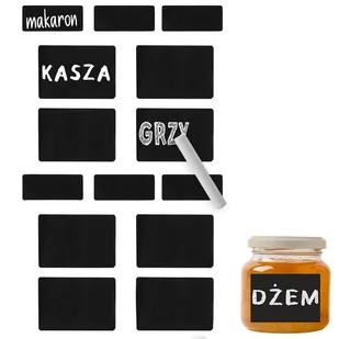 Orion Etykiety kredowe naklejki na słoiki przetwory samoprzylepne kreda zestaw komplet 16 sztuk O-842282 + O-842282 - Pozostałe akcesoria kuchenne - miniaturka - grafika 1