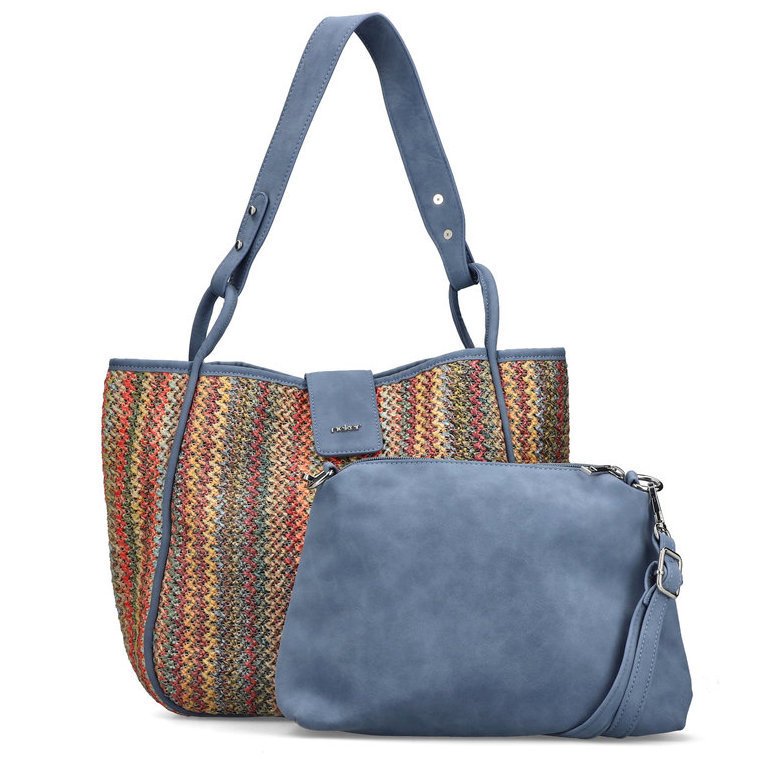 Rieker H1307-90 MULTI torebka damska EKO/plecionka wielokolorowa 2in1