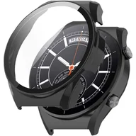 Akcesoria do smartwatchy - Etui ochronne 2w1 nakładka z szkłem Alogy do Xiaomi Mi Watch S1 Global Czarne - miniaturka - grafika 1