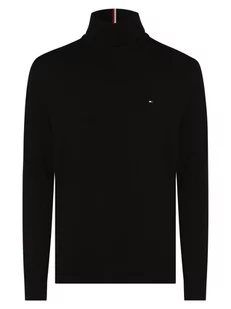 Tommy Hilfiger - Sweter męski z dodatkiem kaszmiru, czarny - Swetry męskie - miniaturka - grafika 1