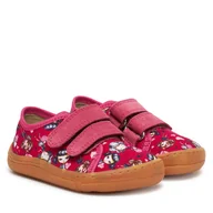 Buty dla dziewczynek - Kapcie Froddo Barefoot Canvas G1700379-32 M Różowy - miniaturka - grafika 1