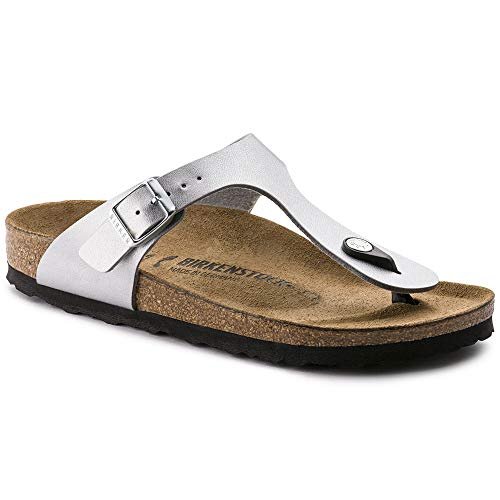 Birkenstock Classic Gizeh klapki damskie, srebro, 37 EU