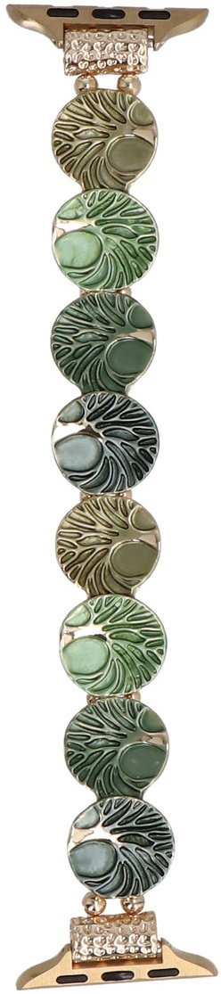 GlacierX bransoleta do smartwatcha Gleam Tree Stretch Bracelet Verdant Gold do Apple Watch 38/40/41mm Złoto-Zielona