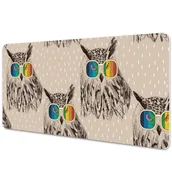 Podkładki na biurko - Mata ochronna na biurko Hipsterskie sowy 90x45 cm - miniaturka - grafika 1