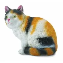 Collecta Kot domowy siedzący trzy-kolorowy S - Figurki dla dzieci - miniaturka - grafika 1