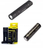 Latarki - Latarka Convoy S2+ T6-4c Ogniwo Ładowarka Liitokala Lii-100 Zestaw - miniaturka - grafika 1