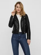 Kurtki damskie - Vero Moda Kurtka z imitacji skóry Kerri 10228728 Czarny Regular Fit - miniaturka - grafika 1