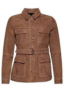 Superdry Studios Suede Safari Jacket Kurtka damska, Overcast Beżowy, 36 - Kurtki damskie - miniaturka - grafika 1