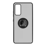 Etui i futerały do telefonów - Etui Samsung Galaxy S20 FE Bi-materiał Metal Ring Function Stand czarne - miniaturka - grafika 1