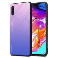 Etui i futerały do telefonów - Etui Cadorabo do Samsung Galaxy A70 / A70s pokrowiec ochronny w kolorze czarnym etui na telefon komórkowy etui TPU etui szkło hartowane - miniaturka - grafika 1