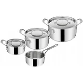 Zestawy garnków i patelni - Tefal Jamie Oliver Stainless Steel 7 elementów E307S734 - miniaturka - grafika 1