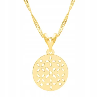 Złoty Naszyjnik Kwiat Kwiatek Roślina z Kwiatem Kwiatkiem SREBRO 925 - Naszyjniki Złoty Naszyjnik Kwiat Kwiatek Roślina z Kwiatem Kwiatkiem SREBRO 925 - Naszyjniki - miniaturka - grafika 1