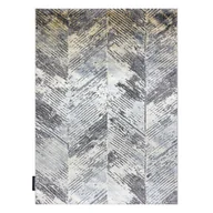 Dywany - Dywan DE LUXE nowoczesny 2087 Jodełka Chevron vintage przecierany - Strukturalny złoty / szary żółty 160x220 cm - miniaturka - grafika 1
