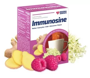 Rodzina Zdrowia Immunosine, 10 saszetek o smaku malinowym - Witaminy i minerały - miniaturka - grafika 1